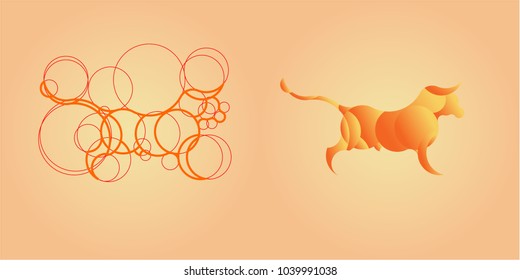 Bull  Logo Design for Creative Studio, Business, Company, Product to present energy, etc. Design and Made with Golden Ratio Principles. Vector Logo Template.