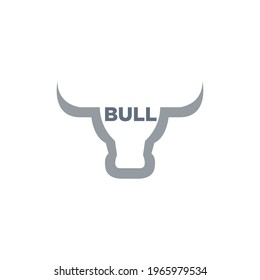 Bull logo design with geometry
