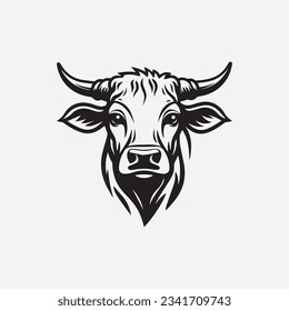 Bull logo design icon illustration