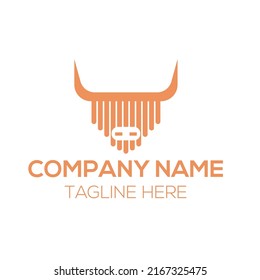 Bull Logo Design, A Bull Lined Logo 
