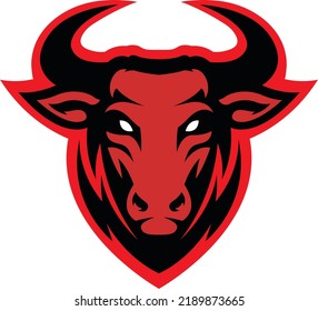 Bull logo design, Bull mascot logo, bull head illustration vector drawing, Brave cow head mascot Logo design. Vector Template Illustration Design. Mascot Brave bull Logo design any graphic work art