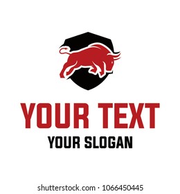 bull logo design, red bull vector, animal logo design