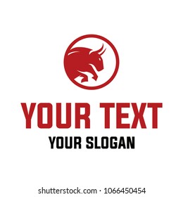bull logo design, red bull vector, animal logo design