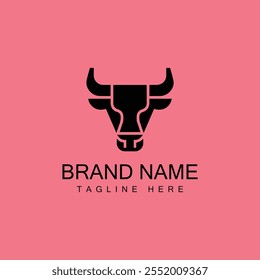 Bull Logo Design, Bull silhouette vector template design