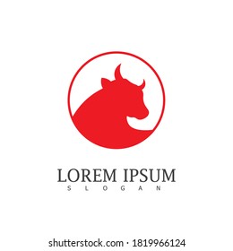 Bull Logo Design Symbol Vector
