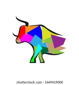 bull logo design taurus icon vector illustrations