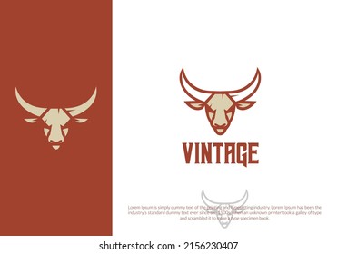 diseño del logotipo del toro. plantilla de logotipo