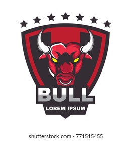 Bull logo design template