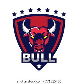 Bull logo design template