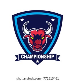 Bull logo design template