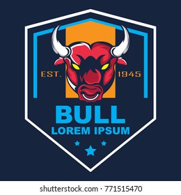 Bull logo design template