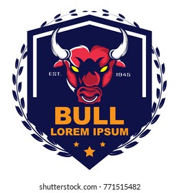 Bull logo design template