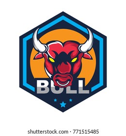 Bull logo design template