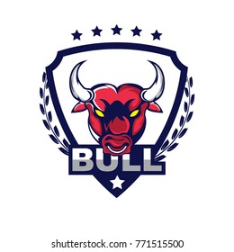 Bull logo design template