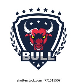Bull logo design template