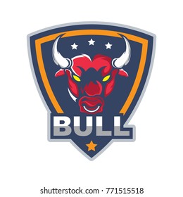 Bull logo design template