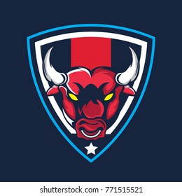Bull logo design template