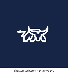 Bull logo design template. Creative cow design inspiration