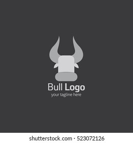 Bull Logo Design Template. Vector Illustration