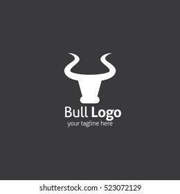 Bull Logo Design Template. Vector Illustration