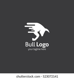 Bull Logo Design Template. Vector Illustration