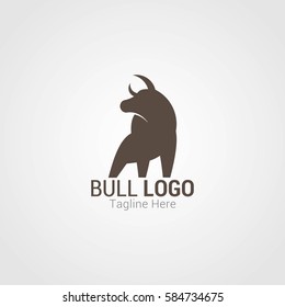 Bull Logo Design Template. Vector Illustration