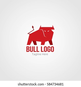 Bull Logo Design Template. Vector Illustration