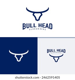 Bull logo design vector. Creative Bull Head logo concepts template