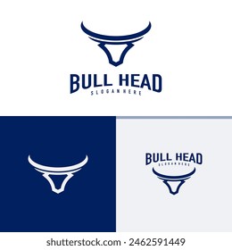 Bull Logo Design Vektorgrafik. Creative Bull Head Logo Konzepte Vorlage