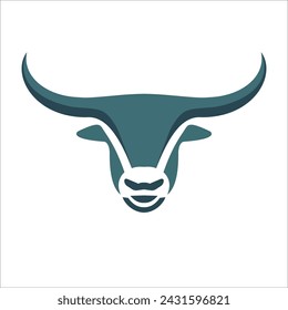 bull logo design vector graphic 