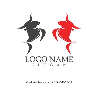 Bull logo design vector illustration