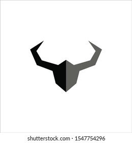 Bull Logo Design Vector Isolated on white Background