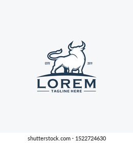 Bull logo design vector premium 