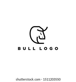 The Bull Logo Design Vector Template