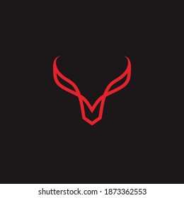 bull logo design vector template