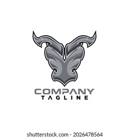 Bull logo design vector template