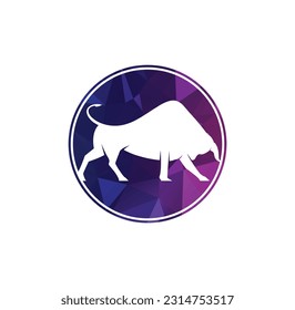 Bull Logo Design vector template bull action logo