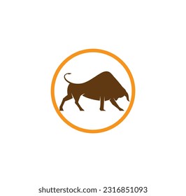 Bull Logo Design vector template bull action logo