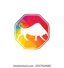 Bull Logo Design vector template bull action logo