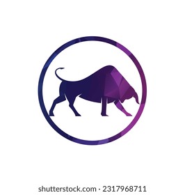 Bull Logo Design vector template bull action logo