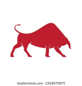 Bull Logo Design vector template bull action logo