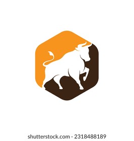 Bull Logo Design vector template bull action logo