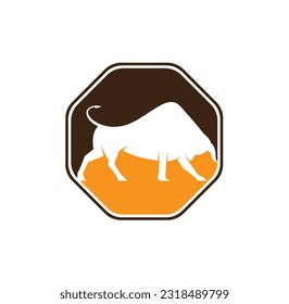 Bull Logo Design vector template bull action logo