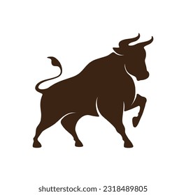 Bull Logo Design vector template bull action logo