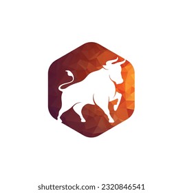 Bull Logo Design vector template bull action logo