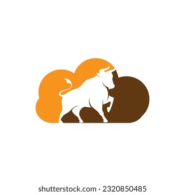 Bull Logo Design vector template bull action logo