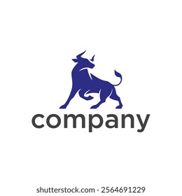 Bull logo design vector template. Bull and bull logo design concept.