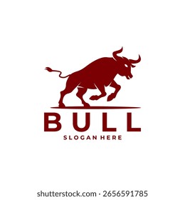 Bull logo design vector template. Bull logo design icon