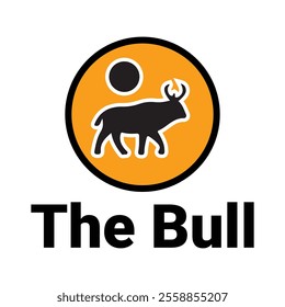 The Bull Logo design with withe backround