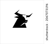 bull logo design for your company identity, brand and icon